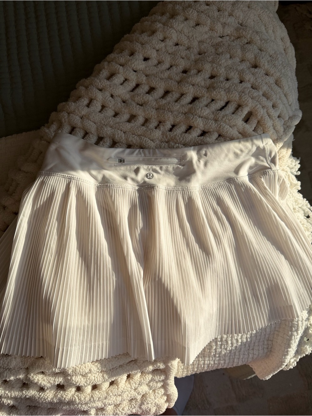 lululemon athletica White Pleated Skater Skirt